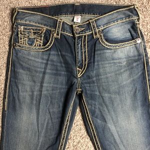 True Religion Straight Flap Ropestitch Mens Sz 34